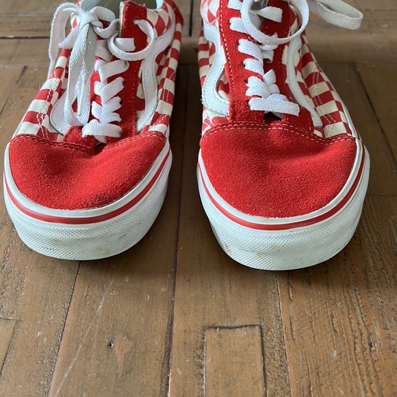 Vans old skool red and white checkered sneakers - Picture 3 of 9